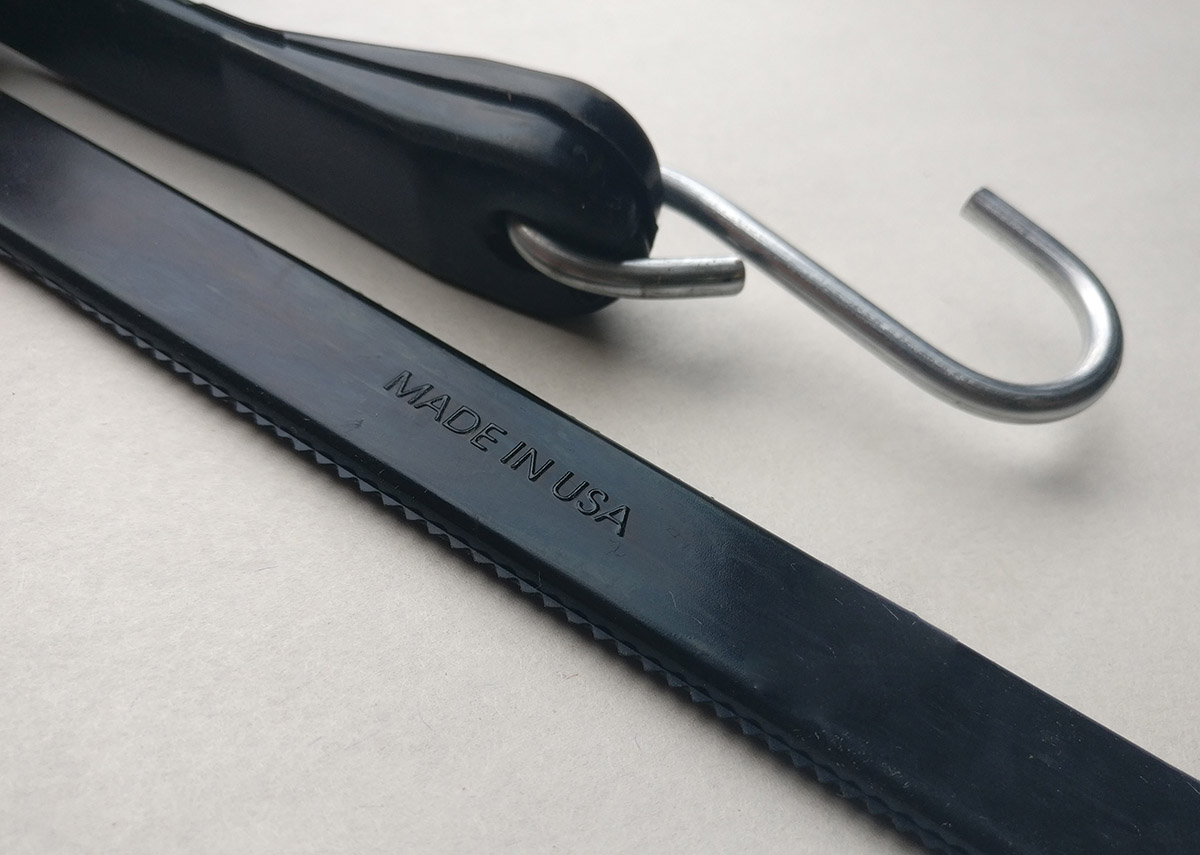 21" Rubber Tarp Straps 50 pc US Made EPDM Bungees With SHooks